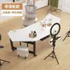 Mesa de Computador, Mesa para Streamer, Ajustável em Altura, Mesa de Computador Móvel, Mesa de Escritório para Streamer, Suporte para Monitor, Estação de Trabalho Rotativa