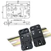 Hebilla de Riel Guía Integrada Metal-Plástico Base de Montaje en Forma de U DIN35mm Hebilla de Riel Guía C35C45 Abrazadera de Riel Guía de Plástico