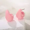 Pendientes de Gota de Agua Geométricos Simples Más Vendidos, Pendientes de Frijol Pequeño de Color Caramelo Acrílicos, Tachuelas Versátiles Estilo Europeo y Americano