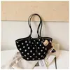Bolso tote Shuai Mijia de gran capacidad, elegante y único para mujer, nuevo bolso de hombro de moda 2026, bolso cubo de lunares para ir al trabajo