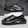 Sandalias de Verano para Hombre, Nueva Ropa Exterior, Pantuflas Antideslizantes de Suela Gruesa con Sensación de Pisar Excremento, Pantuflas de Dos Colores, Antideslizantes y Resistentes al Desgaste, Pantuflas para Hombre de Talla Grande