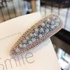 Horquilla de cristal creativa para mujer, tocado de celebridades de Internet, estilo coreano Dongdaemun, horquilla de diamantes de imitación con clip para flequillo, clip lateral con temperamento