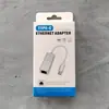 Conector Duplo Tipo C para Porta de Rede Gigabit Placa de Rede USB 1000M Sem Driver Placa de Rede USB para Computador para RJ45 com Luz