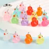 Pato de Resina Luminoso Bebida de Té de Leche Animal Marino Gancho Luminoso Colgante Gancho de Oreja DIY Collar Colgante Venta Caliente Transfronteriza Lindo