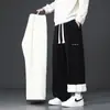 Pantalones de Alpaca para Hombre Otoño e Invierno 2025 Nuevos Pantalones de Algodón Gruesos de Terciopelo Cálidos Sueltos Rectos Casuales
