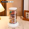 Caja Organizadora de Gomas para el Cabello para Niños, Caja de Almacenamiento de Plástico Transparente Giratoria de Múltiples Niveles para Accesorios del Cabello