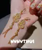 Aretes de Calabaza Tallada con Diamantes Incrustados de Filigrana Tradicional, Pulsera de Calabaza Estilo Chino Nuevo Hielo Triturado, Collar de Ventana de Flores