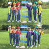 Roupas de Performance Infantil, Roupas para Eventos Esportivos de Cheerleading, Roupas de Formatura de Jardim de Infância, Macacão Jeans, Roupas da Moda para Crianças