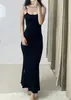Nuevo Vestido Estilo Kim Kardashian para Mujer, Color Sólido Forma de Camisola Ropa de Dormir Ropa de Casa Primavera/Verano Vestido Largo