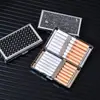 Estuche Universal para Cigarrillos de Acero Inoxidable, Adecuado para Cigarrillos Regulares, Medianos y Delgados, con Cubierta de Cuero, Resistente a la Humedad, Resistente a la Presión, Portavasos para Cigarrillos Portátil, Capacidad para 20 Cigarrillos Delgados