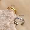 Tendencia ins europea y americana nuevo amor de corazón a corazón moda OL moda simple personalidad temperamento chic anillo abierto