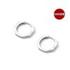 Aretes de Plata Esterlina S999 Estilo Frío Simple Geométrico Poligonal Aretes Negros Pareja Joyería de Oreja de Alta Gama Venta al por Mayor