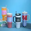 Copo Térmico Transfronteiriço Novo de Grande Capacidade em Aço Inoxidável 304 a Vácuo 40oz Copo com Canudo Copo com Alça e Canudo para Carro