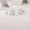 Explosões de comércio exterior transfronteiriço clássico seis garras produtos genuínos cor D brincos de moissanita feminino prata esterlina 925 banhado a ouro lote de joias de orelha
