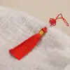Marcadores de Libros con Borla Pequeña de Nudo Chino Esmerilado, Accesorios, Material de Poliéster, Joyería para Teléfono Móvil, Gran Cantidad y Ventaja de Precio