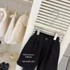 [Roupas Infantis Le'En] Design Original Outono e Inverno Calça de Lã Wide Leg Falsa Duas Peças para Meninas, Calça Fashionável Estilo Coreano Estilo Hong Kong
