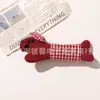 Tela con Patrón de Cuadros Linda y Juguetona Accesorios para Cachorros Dachshund Accesorios para el Cabello DIY Broches para Ropa Accesorios de Joyería Materiales Piezas