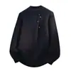 Suéter de Punto con Botones para Hombre Cuello Alto Medio Color Sólido Chaqueta de Otoño e Invierno Capa Base de Moda Venta al por Mayor Transfronteriza Estilo de Alta Gama para Hombre