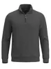 Estação Independente Cruzamento de Fronteiras Masculino Primavera e Outono Textura Sarjada Meio Zíper Gola Alta Manga Longa Top Pulôver Hoodie Casual Americano