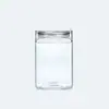 Venda Direta da Fábrica Pote Quadrado Transparente para Pet Plástico de Grau Alimentício Pote para Comida Embalagem para Nozes Flores Chá Doces Pote Selado com Tampa