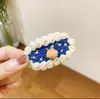 Pasador de cereza tejido a mano de lana personalizado, clip lateral de flor coreana tejido a mano, joyería para mujer, accesorios para el cabello, venta al por mayor, envío gratis