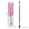 Empurrador de Cutícula de Aço com Ponta Dupla Estilo Russo com Superfície Angulada para Remover Cutículas, Lixa de Unha, Ferramenta de Manicure de Aço Inoxidável Atacado