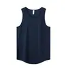 Chaleco Deportivo para Hombre Verano Delgado Estilo Coreano Moderno Holgado Talla Grande Color Sólido Sin Mangas Baloncesto Fitness Top