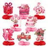 Nuevo Producto de Amazon: Set de Pancarta y Guirnalda Temático de San Valentín Qixi, Pancarta de Panal para Decoración de Bodas y Fiestas