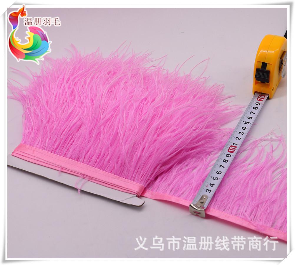 5 dark pink ostrich feather fr