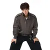 Outono 2026 Novo Jaqueta Masculina Estilo GTAL Gola Alta Plissada Outerwear Casual Solto de Alta Qualidade para Adolescentes