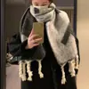 Cachecol grosso de mohair cinza quente para mulheres inverno estilo coreano novo de alta qualidade à prova de frio xale de casal cachecol da moda
