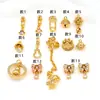 Colar com pingente de sino lanterna de zircônia 14K banhado a ouro, cor duradoura, material de acessório para contas, peças para joias DIY D178