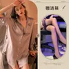 Lingerie Sexy Estilo Namorado Sedutora Camisa Sexy Tamanho Grande Roupão Uniforme Cardigã Tentação Roupa de Dormir Seduzindo Sem Fundo