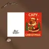 Juego de tarjetas de felicitación navideñas de Amazon, fútbol, Santa Claus de dibujos animados estilo australiano, tarjeta plegable con bendición festiva