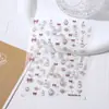 Arte de Unhas Rosa Estilo Japonês Cola Gema Vaso Coelho Laço Adesivo de Unha à Prova d'Água Decalque Decorativo Adesivo de Joia