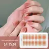 Adesivos para Manicure em Gel Sem Luz de 14 Dedos Popular na Temu Transfronteiriça Adesivos de Unha à Prova d'Água de Longa Duração