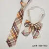 Gravata Marrom Retrô Champagne Colarinho Flor Preguiçosa Sem Amarrar Estilo Japonês Cor Café para Uniforme Acadêmico Feminino Gravata Borboleta Estilo Universitário Tendência Masculina