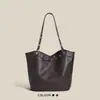 Bolsa de Ombro com Rebites e Padrão Lichia 2026 Alta Qualidade Versátil Novo Estilo Moda Simples Bolsa de Mão Bolsa Saco de Grande Capacidade