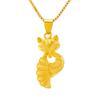 Moderna sandalia dorada estilo coreano, colgante de zorro para mujer, imitación de oro duro 3D, zorro hada, lindo regalo, colgante de joyería de cobre chapado en oro