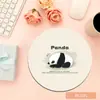 Alfombrilla de ratón redonda de animación de dibujos animados para figura de personalidad de chicas, oficina, antideslizante, para portátil, tamaño pequeño