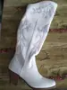 Comércio Exterior Transfronteiriço Tamanho Plus 2026 Novas Botas Longas Femininas Botas de Cowboy Ocidentais Botas de Cavaleiro Botas Acima do Joelho Botas Longas com Zíper Lateral
