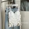 1873 Comercio exterior europeo y americano sexy encaje suave aro de acero diamante ballena de pez revelador de abdomen transparente chica caliente ajuste ceñido corsé