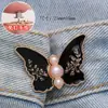Fivela de Cintura Floral Borboleta Bicolor com Pérolas Destacável Sem Costura Cós Ajustável Ajuste de Tamanho Fivela Fixa