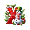 Novo Carro Pendurado Árvore de Natal Plana Transfronteiriça Feriado Carta de Natal 26 Pingente Decorativo Decoração de Boneco de Neve Acrílico