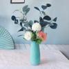 Flores Artificiales para Sala de Estar, Arreglos Florales de Plástico, Mesa de Centro para Interiores, Mesa de Comedor, Ramos de Flores de Seda, Plantas en Maceta, Flores Simuladas de Primavera de la Isla, Plantas Verdes