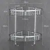Estante de Baño de Aluminio Espacial Sin Taladro Triángulo Montado en Pared para Inodoro Gran Capacidad de Carga Montado en Pared para Colocar Gel de Ducha
