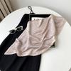 Bufanda pequeña plisada de color sólido de 70 cm para damas, bufanda pequeña fresca de estilo japonés y coreano, bufanda chal, chal pequeño, moda, banda para el cabello al por mayor