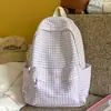 Mochila Plaid Fresca Dulce de Moda 2026 para Estudiantes de Secundaria y Preparatoria, Mochila Casual Ligera de Gran Capacidad para Mujeres