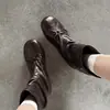 Botines Aumentadores de Altura Interior 2026 Otoño/Invierno Nuevos Botas de Media Caña con Puntera Redonda, Lazo y Fruncidos para Mujer Versátiles y Cómodas