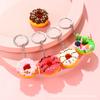 Llavero con forma de donut simulado, modelo de postre francés, colgante para escaparate, accesorios de fotografía, fuente del fabricante
